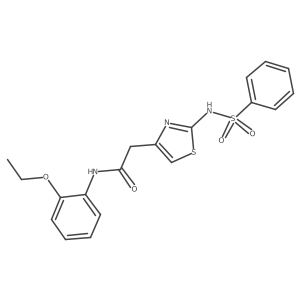 N-(2-ethoxyphenyl)-2-(2-(phenylsulfonamido)thiazol-4-yl)acetamide结构式