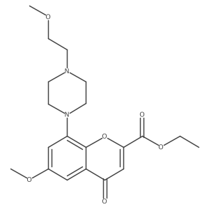 6-Methoxy-8-[4-(2-methoxy-ethyl)-piperazin-1-yl]-4-oxo-4H-chromene-2-carboxylic acid ethyl ester Structure
