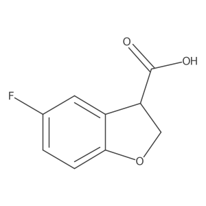 5-Fluoro-2,3-dihydro-1-benzofuran-3-carboxylic acid结构式