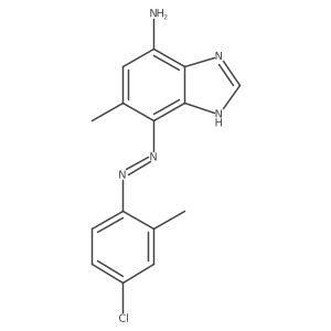 1H-Benzimidazol-4-amine, 7-[2-(4-chloro-2-methylphenyl)diazenyl]-6-methyl-结构式