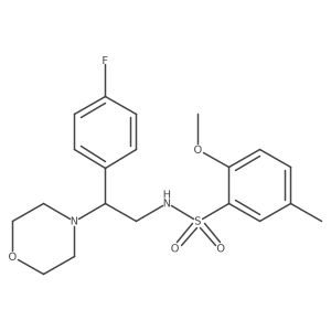 N-(2-(4-fluorophenyl)-2-morpholinoethyl)-2-methoxy-5-methylbenzenesulfonamide结构式