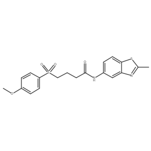 4-((4-methoxyphenyl)sulfonyl)-N-(2-methylbenzo[d]thiazol-5-yl)butanamide结构式