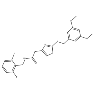 N-(2,6-difluorobenzyl)-2-(2-((3,5-dimethoxybenzyl)thio)thiazol-4-yl)acetamide Structure