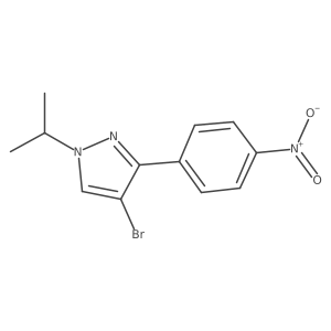 4-bromo-1-(1-methylethyl)-3-(4-nitrophenyl)-1H-pyrazole结构式