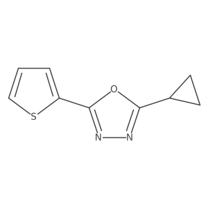 2-Cyclopropyl-5-(thiophen-2-YL)-1,3,4-oxadiazole Structure