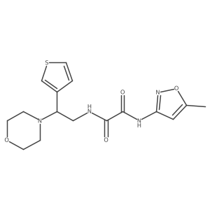 N1-(5-methylisoxazol-3-yl)-N2-(2-morpholino-2-(thiophen-3-yl)ethyl)oxalamide Structure