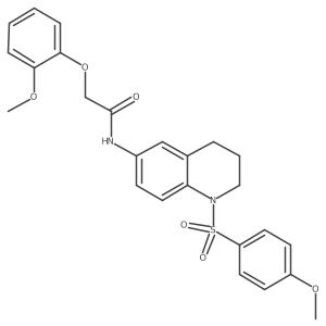 N-[1-(4-methoxybenzenesulfonyl)-1,2,3,4-tetrahydroquinolin-6-yl]-2-(2-methoxyphenoxy)acetamide结构式