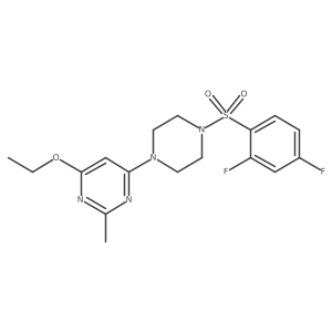 4-(4-((2,4-Difluorophenyl)sulfonyl)piperazin-1-yl)-6-ethoxy-2-methylpyrimidine结构式