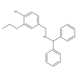 4-((Benzhydrylamino)methyl)-2-ethoxyphenol结构式