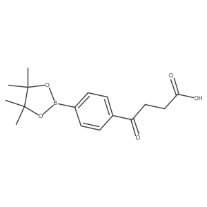 4-Oxo-4-(4-(4,4,5,5-tetramethyl-1,3,2-dioxaborolan-2-yl)phenyl)butanoic acid结构式