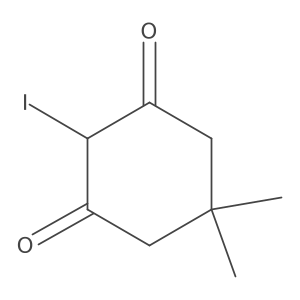 2-Iodo-5,5-dimethylcyclohexane-1,3-dione结构式