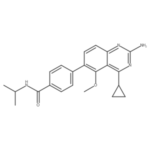4-(2-amino-4-cyclopropyl-methoxy-quinazolin-6-yl)-N-isopropyl-benzamide结构式
