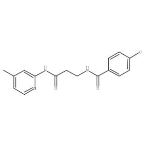 4-chloro-N-[3-[(4-methylpyridin-2-yl)amino]-3-oxopropyl]benzamide Structure
