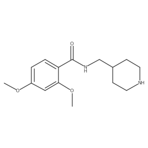 2,4-dimethoxy-N-[(piperidin-4-yl)methyl]benzamide结构式