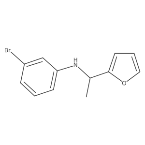 3-bromo-N-[1-(furan-2-yl)ethyl]aniline结构式
