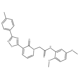 N-(2,5-dimethoxyphenyl)-2-{3-[3-(4-methylphenyl)-1,2,4-oxadiazol-5-yl]-2-oxo-1,2-dihydropyridin-1-yl}acetamide结构式