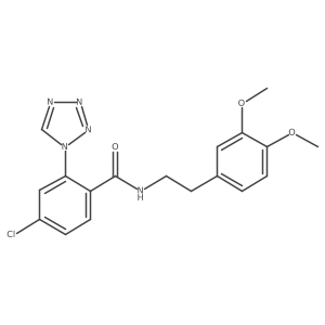 4-chloro-N-[2-(3,4-dimethoxyphenyl)ethyl]-2-(1H-tetrazol-1-yl)benzamide Structure