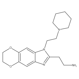 2-{6-[2-(Piperidin-1-yl)ethyl]-10,13-dioxa-4,6-diazatricyclo[7.4.0.0,3,7]trideca-1,3(7),4,8-tetraen-5-yl}ethan-1-amine Structure