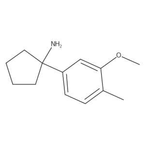 1-(3-Methoxy-4-methylphenyl)cyclopentanamine结构式