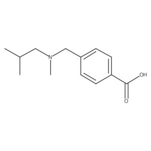 CC(C)CN(C)Cc1ccc(C(=O)O)cc1结构式