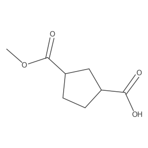 trans-3-(Methoxycarbonyl)cyclopentanecarboxylic acid结构式