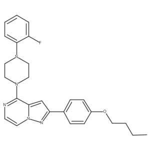 2-(4-Butoxyphenyl)-4-(4-(2-fluorophenyl)piperazin-1-yl)pyrazolo[1,5-a]pyrazine Structure