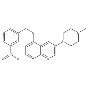 5-(3-Nitrobenzyloxy)-3-(4-methylpiperazin-1-yl)quinoline Structure