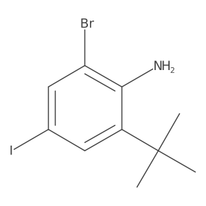 2-Bromo-6-tert-butyl-4-iodoaniline结构式