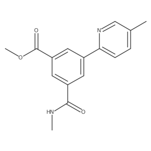 Methyl 3-[(methylamino)carbonyl]-5-(5-methylpyridin-2-yl)benzoate结构式