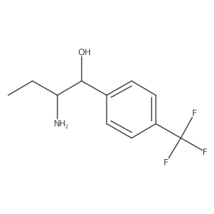 2-Amino-1-[4-(trifluoromethyl)phenyl]butan-1-ol结构式