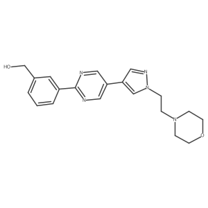 (3-{5-[1-(2-morpholin-4-ylethyl)-1H-pyrazol-4-yl]pyrimidin-2-yl}phenyl)methanol Structure
