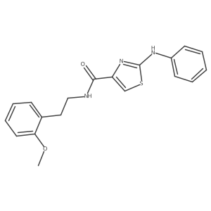N-(2-methoxyphenethyl)-2-(phenylamino)thiazole-4-carboxamide结构式