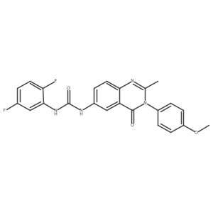 COc1ccc(-n2c(C)nc3ccc(NC(=O)Nc4cc(F)ccc4F)cc3c2=O)cc1结构式