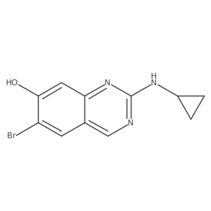 6-Bromo-2-(cyclopropylamino)quinazolin-7-ol结构式