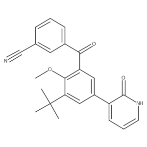 3-(3-(Tert-butyl)-2-methoxy-5-(2-oxo-1,2-dihydropyridin-3-yl)benzoyl)benzonitrile结构式