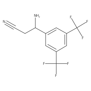 (3S)-3-Amino-3-[3,5-bis(trifluoromethyl)phenyl]propanenitrile Structure