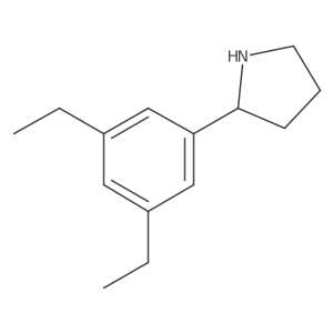 (S)-2-(3,5-Diethylphenyl)pyrrolidine Structure