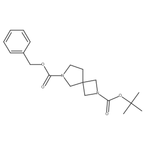 6-Benzyl 2-tert-butyl 2,6-diazaspiro[3.4]octane-2,6-dicarboxylate结构式