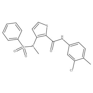 N-(3-chloro-4-methylphenyl)-3-[methyl(phenylsulfonyl)amino]thiophene-2-carboxamide Structure