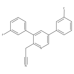 2-[3,5-Bis(3-fluorophenyl)pyridin-2-yl]acetonitrile结构式