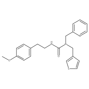 3-(4-Methoxyphenethyl)-1-(pyridin-2-ylmethyl)-1-(thiophen-3-ylmethyl)urea Structure