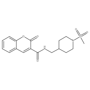 N-((1-(methylsulfonyl)piperidin-4-yl)methyl)-2-oxo-2H-chromene-3-carboxamide Structure