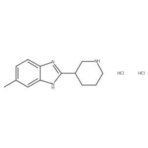 5-methyl-2-(piperidin-3-yl)-1H-1,3-benzodiazole dihydrochloride结构式