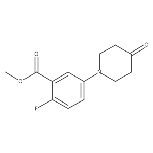 Methyl 2-fluoro-5-(4-oxopiperidin-1-yl)benzoate结构式