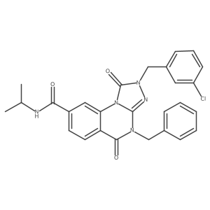 4-benzyl-2-(3-chlorobenzyl)-N-isopropyl-1,5-dioxo-1,2,4,5-tetrahydro-[1,2,4]triazolo[4,3-a]quinazoline-8-carboxamide Structure