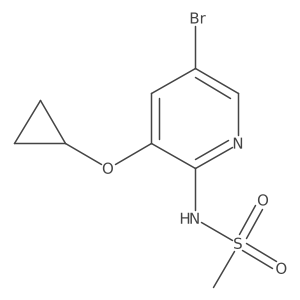 N-(5-Bromo-3-cyclopropoxypyridin-2-YL)methanesulfonamide结构式
