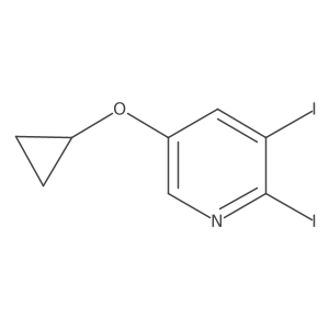 5-Cyclopropoxy-2,3-diiodopyridine Structure