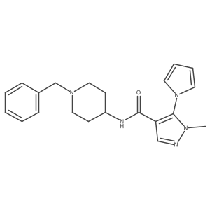 N-(1-benzylpiperidin-4-yl)-1-methyl-5-(1H-pyrrol-1-yl)-1H-pyrazole-4-carboxamide Structure