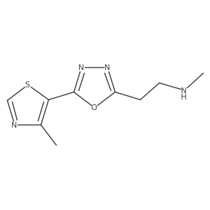 N-Methyl-5-(4-methyl-5-thiazolyl)-1,3,4-oxadiazole-2-ethanamine结构式