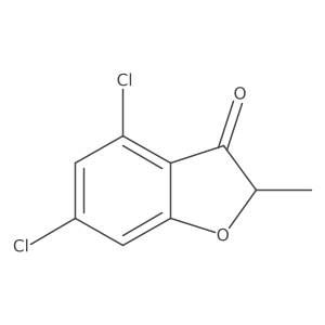 4,6-Dichloro-2-methyl-2,3-dihydro-1-benzofuran-3-one结构式